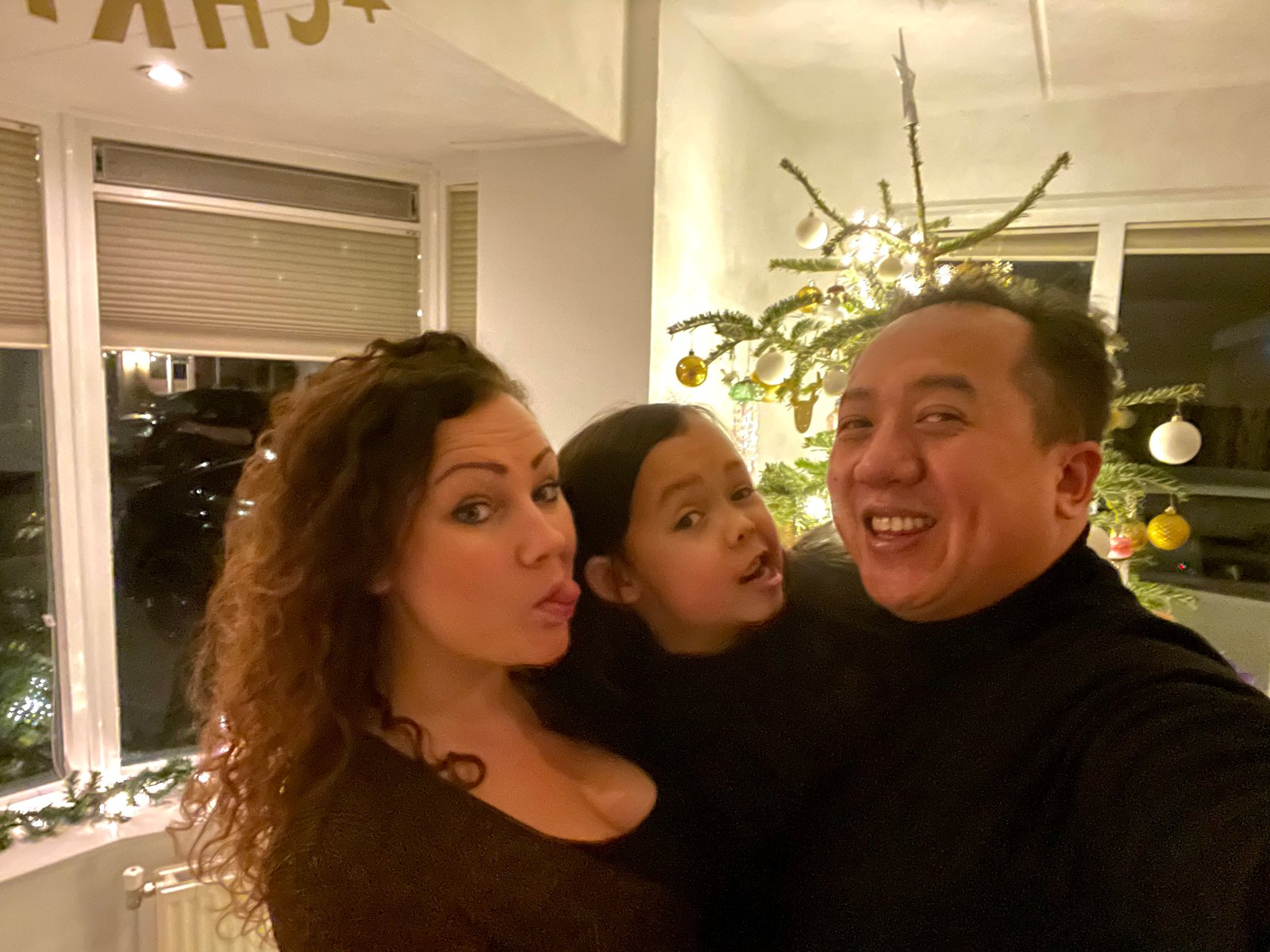 Frank Oonk, Miriam Kemerink en hun dochter Fey Oonk samen